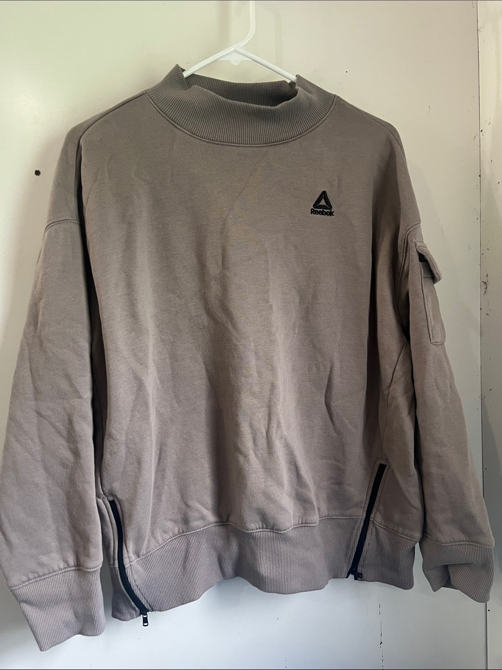 Reebok Women's Taupe Crewneck Sweater